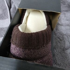 Cozy Purple and Cream Slippers